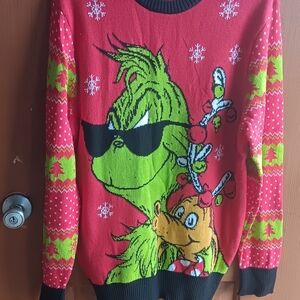 Grinch Christmas Sweater - Red and Green
